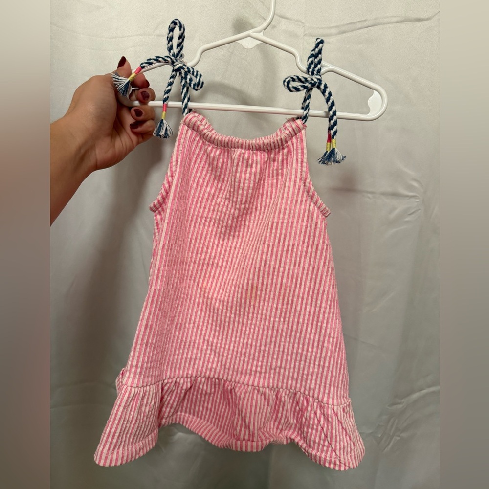 Vince Camuto Pink and White Striped Dress